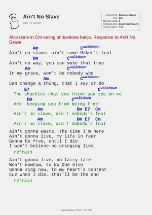 Ain't No Slave PDF thumbnail