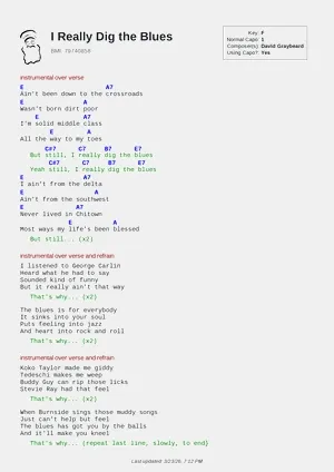 I Really Dig the Blues PDF thumbnail