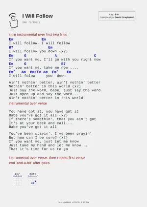 I Will Follow PDF thumbnail