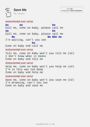Save Me PDF thumbnail