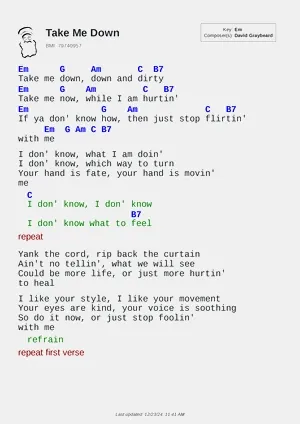 Take Me Down PDF thumbnail